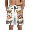 thumbnail image 1 of Pofeuu Corgi Dog2 Prin Men's Swim Trunks Quick Dry Bathing Suit Swimming Board Shorts Mesh Lining Beach Swimwear-3X-Large, 1 of 6