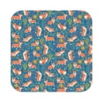thumbnail image 1 of Pofeuu Corgi with Flowers Print Leather Coasters Set of 6, Round Cups Mugs Mat Pad for Home Kitchen Heat Resistant Drink Coasters,Square, 1 of 7