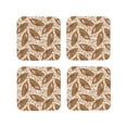 thumbnail image 1 of Pofeuu Corn 5 Print Coasters for Drinks, 4Pack PU Leather Coasters, Bar Drink Coasters for Tabletop Protection, Furniture from Damage-Square, 1 of 6