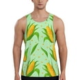 thumbnail image 1 of Pofeuu Corn 7 Print Men's Workout Tank Tops Sleeveless Muscle Gym Shirt Quick Dry-3X-Large, 1 of 7