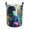 thumbnail image 1 of Pofeuu Cosmic Cat In Window Print Laundry Basket Circular Laundry Hamper with Handle Waterproof Oxford Fabric Foldable Dirty Clothes Storage Bucket Gift Storage Basket-Medium, 1 of 6