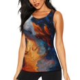 thumbnail image 1 of Pofeuu Cosmic Dog Starry Night Print Women's Sleeveless Workout Tops Breathable Lightweight Active Tennis Yoga Shirts Athletic Running Tank Tops for Women-X-Large, 1 of 7