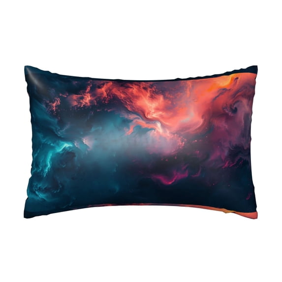 Pofeuu Cosmic Paint Swirl Print Satin Pillowcase for Hair and Skin Pillow Cases, Silk Pillow Cases, Soft Cooling Pillow Covers, 20x30 Inches(Pillow core not included)