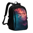 thumbnail image 1 of Pofeuu Cosmic Paint Swirl Print Storage Laptop Backpack with USB Charging Port[Water Resistant] College Computer Bookbag Fits, 1 of 7