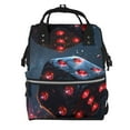 thumbnail image 1 of Pofeuu Cosmic Red Sparkle Dice Print Diaper Bag Backpack, Multifunction Travel Pack Maternity Baby Changing Bags, Large Capacity, Waterproof, 1 of 6