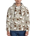thumbnail image 1 of Pofeuu Cotton Tree Print Mens Casual Hooded Collar Drawstring Hoodies Pullover Sweatshirts Casual Long Sleeve Shirts-Large, 1 of 7