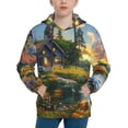thumbnail image 1 of Pofeuu Cozy Cottage Lakeside Sunset Print Kids Pullover Hoodies Warm Thick Hooded Sweatshirt with Packet for Boys Girls-X-Large, 1 of 6