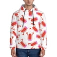 thumbnail image 1 of Pofeuu Crayfish And Hearts Print Mens Casual Hooded Collar Drawstring Hoodies Pullover Sweatshirts Casual Long Sleeve Shirts-XX-Large, 1 of 7