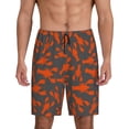 thumbnail image 1 of Pofeuu Crayfish Print Men's Soft Woven Elastic Waistband Sleep Pajama Short-3X-Large, 1 of 6