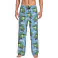 thumbnail image 1 of Pofeuu Crocodile Riding Skateboard Print Men's Pajama Pants, Soft Lounge Pajama Pants with big pockets for Men Plaid Pj Bottoms-XX-Large, 1 of 6