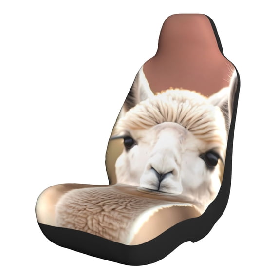 Pofeuu Cute Alpaca in Daze Print Automotive Car Seat Covers Flat Cloth Full Set Seat Covers,Car Seat Covers front seats for Cars Trucks and SUVs-2 PCS