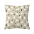 thumbnail image 1 of Pofeuu Cute Alpaca Print Double-sided plush pillowcase Square Throw Pillow Covers Pillows Cover for Living Room Bedroom Sofa Couch Cushion Cover（No pillow core）-16"x16", 1 of 7