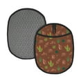 thumbnail image 1 of Pofeuu Cute Armadillos Print Silicone Pot Mat Mitten With Hanging Loop Heat Resistant Oven Mitts Non-Slip Bbq Baking Smoking Potholders, 1 of 7