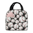 thumbnail image 1 of Pofeuu Cute Baseball Print Lunch Bag Lunch Box Large Capacity Insulated Lunch Bag for Adult, Leakproof Reusable Lunch Tote Bags for Work, 1 of 5