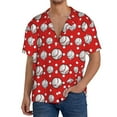 thumbnail image 1 of Pofeuu Cute Baseball Print Mens Casual Short Sleeve Shirts Beach Summer Spread Collar Pocket Tops Men's Casual Short-sleeved Shirt-4X-Large, 1 of 5