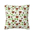 thumbnail image 1 of Pofeuu Cute Bear Print Double-sided plush pillowcase Square Throw Pillow Covers Pillows Cover for Living Room Bedroom Sofa Couch Cushion Cover（No pillow core）-26"x26", 1 of 7