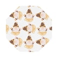 thumbnail image 1 of Pofeuu Cute Bee Gnome Print Leather Coasters Set of 6, Round Cups Mugs Mat Pad for Home Kitchen Heat Resistant Drink Coasters,Octagon, 1 of 7