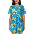 thumbnail image 1 of Pofeuu Cute Car Cartoon Print Women's Pajama Set Short/Shorts Soft Button PJs Elastic Drawstring Waist Sleepwear-Medium, 1 of 6