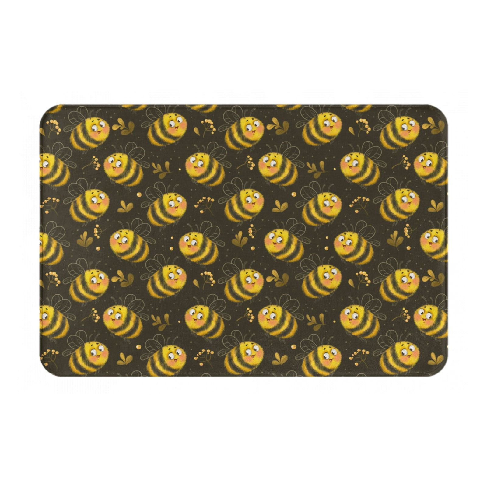 Bee Print Rug Pofeuu Cute Cartoon Bees Print Flannel Doormats Rug16