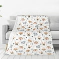 thumbnail image 1 of Pofeuu Cute Cartoon Dogs Print Ultra-Soft Micro Fleece Blanket,for Bed Or Sofa,All Season Throw Blankets Flannel Blanket-60"x50", 1 of 7