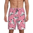 thumbnail image 1 of Pofeuu Cute Cartoon Zebra Print Men's Soft Woven Elastic Waistband Sleep Pajama Short-4X-Large, 1 of 6