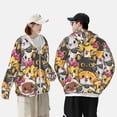 thumbnail image 1 of Pofeuu Cute Cat Cartoon Print Sun Protection Outdoor Lightweight Full Zip UV Cooling Hoodie Long Sleeve Summer Clothing for Outdoor Hiking-3X-Large, 1 of 5