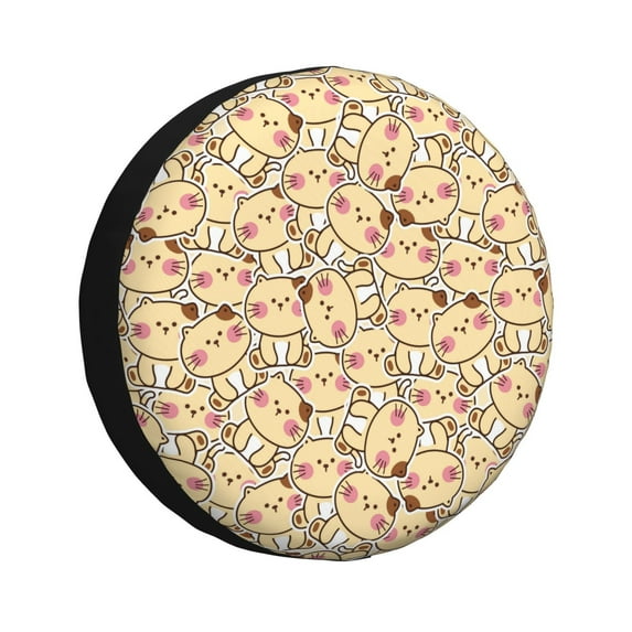 Pofeuu Cute Cats 4 Print Spare Tire Wheel Cover for Car Truck SUV Camper Universal Fit Spare Tire Cover RV Spare Tire Covers-16 inch
