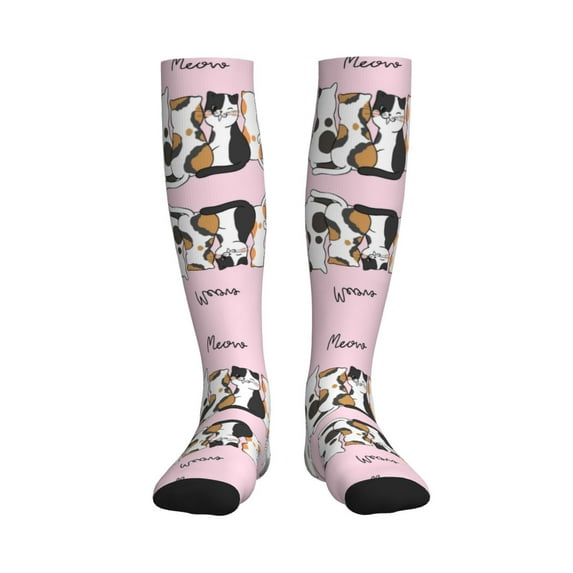 Pofeuu Cute Cats Print Compression Socks for Women & Men Circulation - Best Support for Nurses,Running,Athletic,Sports