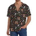 thumbnail image 1 of Pofeuu Cute Deer Print Mens Casual Short Sleeve Shirts Beach Summer Spread Collar Pocket Tops Men's Casual Short-sleeved Shirt-Medium, 1 of 5
