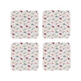 thumbnail image 1 of Pofeuu Cute Dinosaur Print Coasters for Drinks, 4Pack PU Leather Coasters, Bar Drink Coasters for Tabletop Protection, Furniture from Damage-Square, 1 of 6
