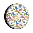 thumbnail image 1 of Pofeuu Cute Dinosaur Print Spare Tire Wheel Cover for Car Truck SUV Camper Universal Fit Spare Tire Cover RV Spare Tire Covers-15 inch, 1 of 6