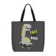 thumbnail image 1 of Pofeuu Cute Dinosaur Print Tote Bag for Women,Hobo HandBags with Zipper,Large Capacity Casual Shoulder Handbags with Inner Pockets, 1 of 7