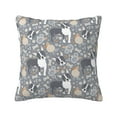 thumbnail image 1 of Pofeuu Cute Dog And Flowers Print Double-sided plush pillowcase Square Throw Pillow Covers Pillows Cover for Living Room Bedroom Sofa Couch Cushion Cover（No pillow core）-26"x26", 1 of 7