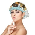 thumbnail image 1 of Pofeuu Cute Dog In Bathtub Print Silk Bonnet for Sleeping, Satin Hair Bonnets, Soft Elastic Band Silk Sleep Cap, Hair Wrap, 1 of 6