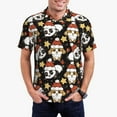 thumbnail image 1 of Pofeuu Cute Dog Panda Print Men's Loose Fit Midweight Short-Sleeve Pocket Polo-XX-Large, 1 of 6