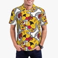 thumbnail image 1 of Pofeuu Cute Dog Print Men's Loose Fit Midweight Short-Sleeve Pocket Polo-3X-Large, 1 of 6