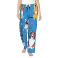 thumbnail image 1 of Pofeuu Cute Dogs Print Women's Fashion Pajama Pants with Pockets Comfy Drawstring Sleep Lounge Bottoms-Small, 1 of 6