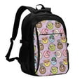 thumbnail image 1 of Pofeuu Cute Donuts Print Storage Laptop Backpack with USB Charging Port[Water Resistant] College Computer Bookbag Fits, 1 of 7
