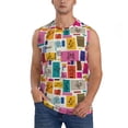 thumbnail image 1 of Pofeuu Cute Doodles Print Men's Muscle T-Shirt, Sleeveless, Muscle Tank, Classic Muscle Tee Top For Men Casual Sleeveless Muscle T-Shirt Trendy Clothes-Large, 1 of 7
