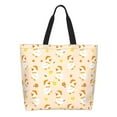 thumbnail image 1 of Pofeuu Cute Duck And Flower Print Reusable Grocery Bags - Washable, Foldable, Packable Tote, Large Handles, Heavy Duty, Zippered Top Pouch, 1 of 8