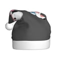 thumbnail image 1 of Pofeuu Cute Farm Milk Animal Print Santa Hat, Christmas Hat Holiday for Adults Unisex Comfort Extra Thicken Xmas Hat for New Year Festive Party, 1 of 6