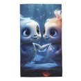 thumbnail image 1 of Pofeuu Cute Fish Flower Couple Print Hand Towel 27.5" x 16" Soft Absorbent Towel for Bathroom SPA Gym Hotel, 1 of 1
