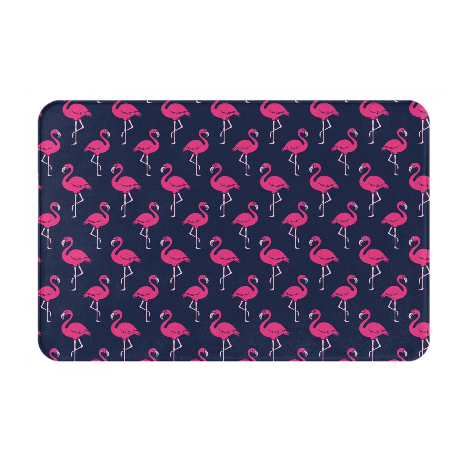 Pofeuu Cute Flamingo Print Flannel Doormats Rug16