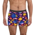 thumbnail image 1 of Pofeuu Cute Flat Hand Drawn Fishes Print Men’s Boxer Briefs, Moisture-Wicking Underwear, Regular,Trunk-X-Large, 1 of 5