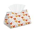 thumbnail image 1 of Pofeuu Cute Fox with Heart Print Tissue Box Cover, Modern Decorative PU Leather Rectangular Tissue Box Case Organizer Holder for Vanity Countertop, Night Stands, Livingroom, 1 of 7