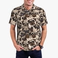 thumbnail image 1 of Pofeuu Cute French Bulldog Print Men's Loose Fit Midweight Short-Sleeve Pocket Polo-Large, 1 of 6