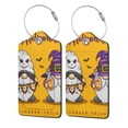 thumbnail image 1 of Pofeuu Cute Gnomes Halloween Print Luggage Tags, Privacy Cover ID Label with Stainless Steel Loop and Address Card for Travel Bag Suitcase-2 PCS, 1 of 5