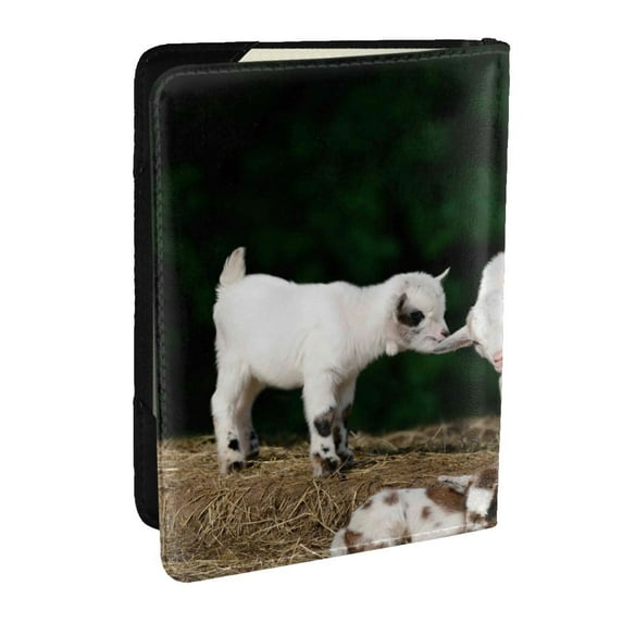 Pofeuu Cute Goat Baby Print Travel Document Organizer Passport Holder Men Women for Family (6.5 in x 4.5 in),Wallet Holder Credit Card Clutch Bag Case