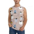 thumbnail image 1 of Pofeuu Cute Hand Drawn Bear Print Men's Muscle T-Shirt, Sleeveless, Muscle Tank, Classic Muscle Tee Top For Men Casual Sleeveless Muscle T-Shirt Trendy Clothes-Large, 1 of 7