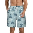 thumbnail image 1 of Pofeuu Cute Hippopotamus Prin Men's Swim Trunks Quick Dry Bathing Suit Swimming Board Shorts Mesh Lining Beach Swimwear-X-Large, 1 of 6